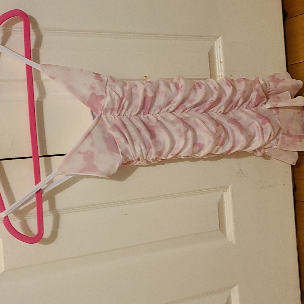 Pink mini butterfly dress